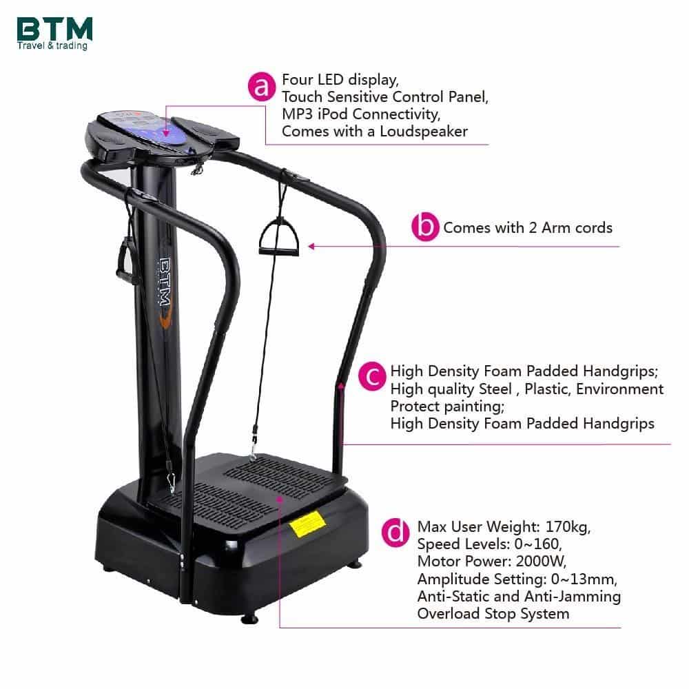 BTM Vibration OSCILLATING Plate Massage Fitness Exercise Machine Best